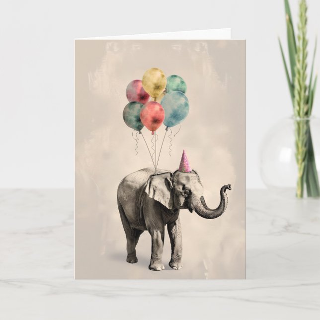 Remerciements Carte de voeux pour la fête des éléphants (Devant)