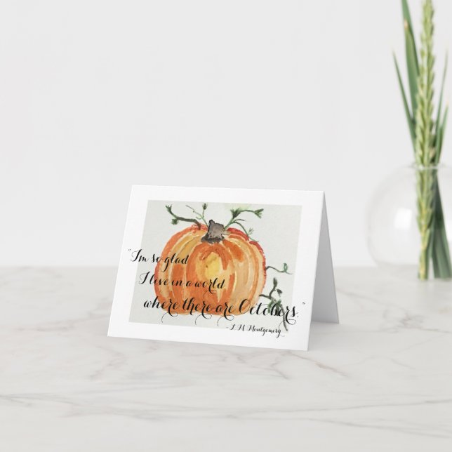 Remerciements Carte de voeux pour la littérature automnale (Devant)