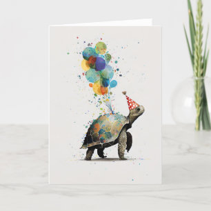 Remerciements Carte de voeux pour l'anniversaire de la tortue