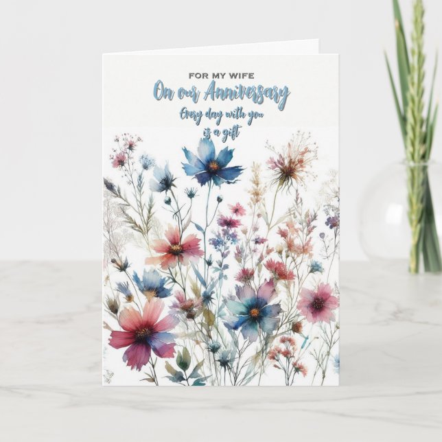 Remerciements Carte de voeux pour l'anniversaire de mon Mariage (Devant)