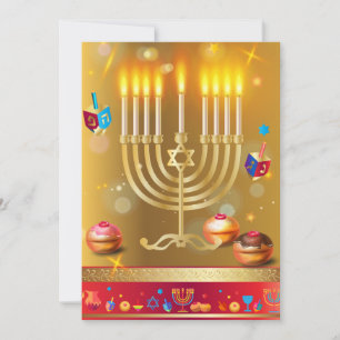 Remerciements Carte de voeux pour les fêtes juives de Hanoukka