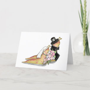 Remerciements Carte de vœux pour mariage de limaces