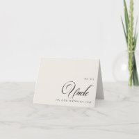 Carte de vœux pour mon oncle le jour de mon mariag