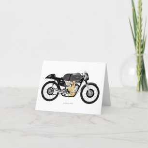 Remerciements Carte de voeux pour moto AJS 7R classique.