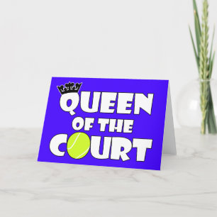 Remerciements Carte de voeux Queen of the Court Cute Girls Tenni