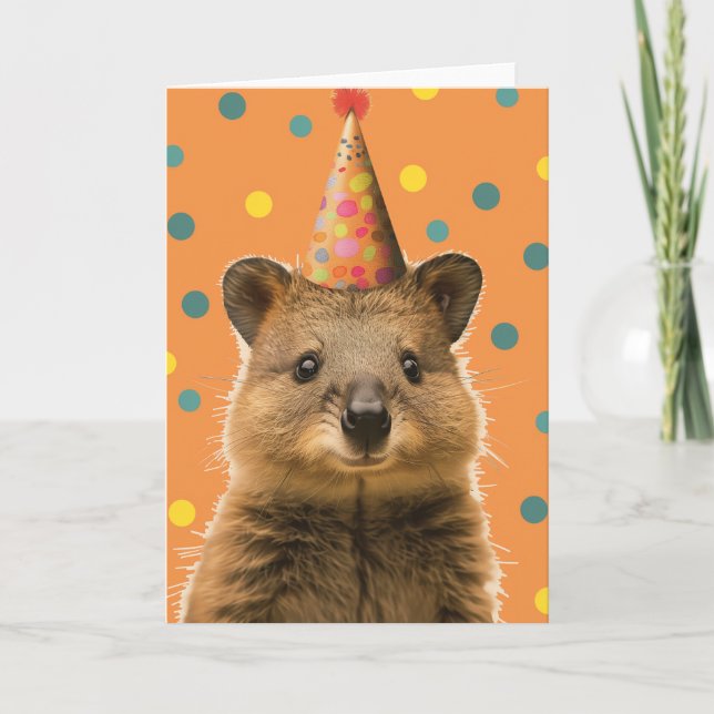 Remerciements Carte de voeux Quokka Anniversaire (Devant)