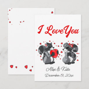 Remerciements Carte de voeux Raccoon