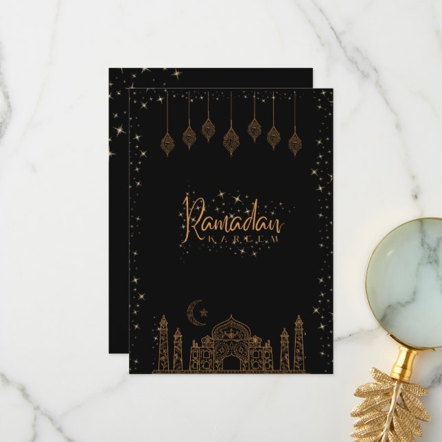 Remerciements Carte de voeux Ramadan (Devant/Arrière en situation)