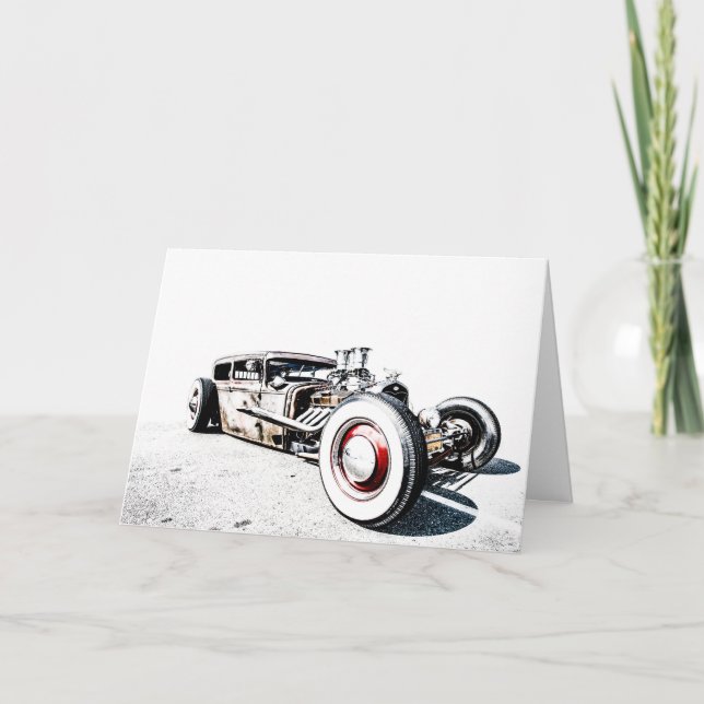 Remerciements Carte de voeux Rat Rod (Devant)