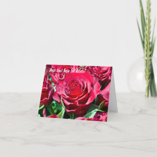 Remerciements Carte de voeux Red Roses