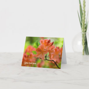 Remerciements Carte de vœux Rhododendron orange