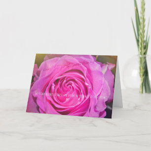 Remerciements Carte de voeux ROSE CHAUDE