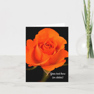 Remerciements Carte de voeux Rose orange unique