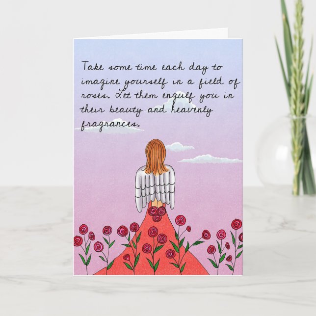 Remerciements Carte de voeux Rose paradisiaque (Devant)