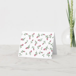 Remerciements Carte de voeux Rosebud Floral Blank