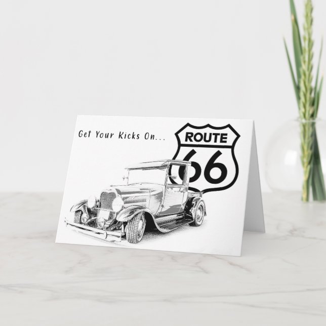 Remerciements Carte de voeux Route 66 (Devant)