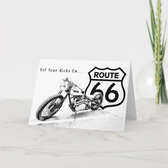 Remerciements Carte de voeux Route 66 (Devant)