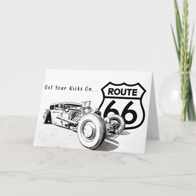 Remerciements Carte de voeux Route 66 (Devant)