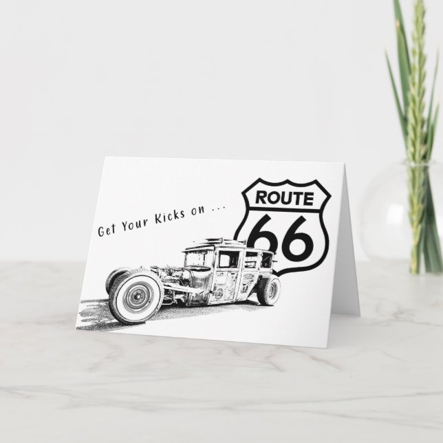 Remerciements Carte de voeux Route 66 (Devant)