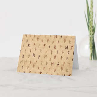 Remerciements Carte de voeux Runes (vide)