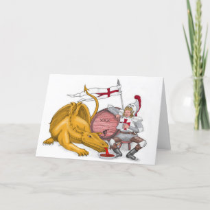 Remerciements Carte de voeux - Saint George et le Dragon