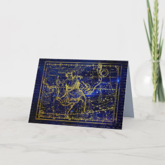Remerciements carte de voeux serpens constellation