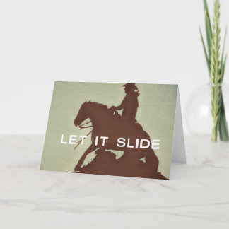 Remerciements Carte de voeux SLIDING COWGIRL