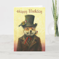 Carte de voeux Sly Fox Et Goldfinch