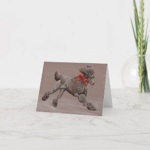 Remerciements Carte de voeux Standard Poodle Dog Art Canine
