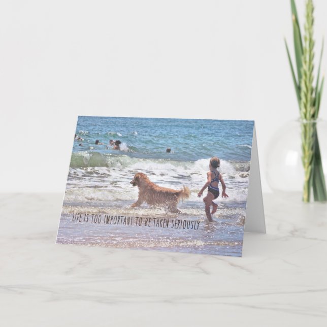 Remerciements Carte de voeux surf PLAY (Devant)