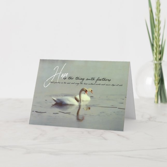 Remerciements Carte de voeux SWANS D'HIVER (Devant)