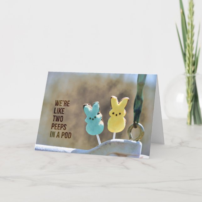 Remerciements Carte de voeux SWINGING PEEPS (Devant)