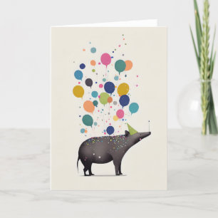 Remerciements Carte de voeux Tapir Celebration