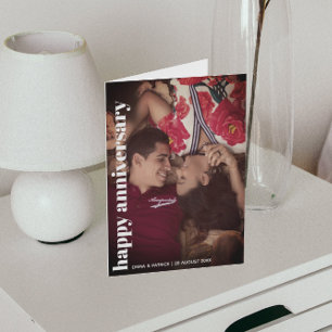Remerciements Carte de voeux tendance romantique pour anniversai