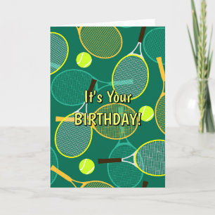 Remerciements Carte de voeux Tennis Design