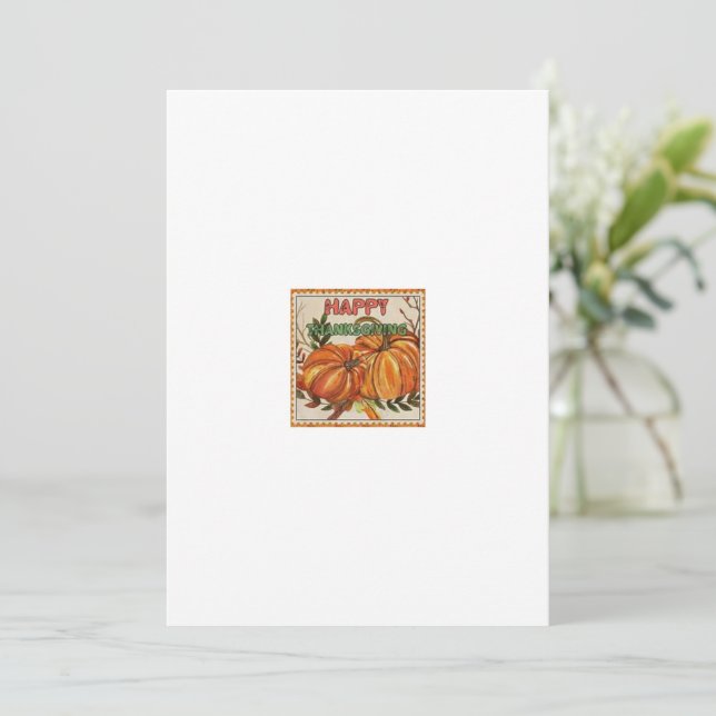 Remerciements Carte de voeux Thanksgiving (Debout devant)