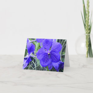 Remerciements Carte de voeux tout usage Vanda bleu Orchids