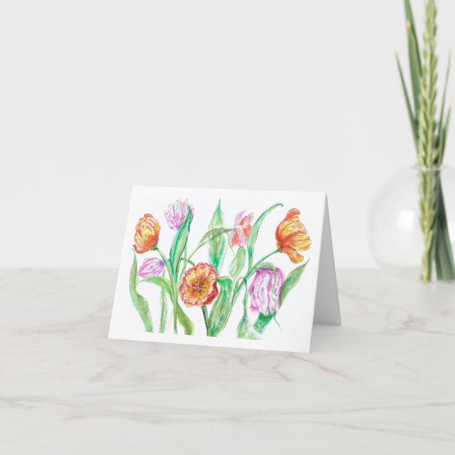 Remerciements Carte de voeux Tulip par Kim Lester (Devant)