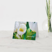 Carte de vœux Tulipe Blanche