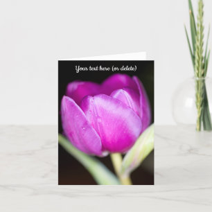 Remerciements Carte de vœux Tulipe Violette