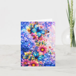 Remerciements Carte de vœux vierge florale élégante inspirée de