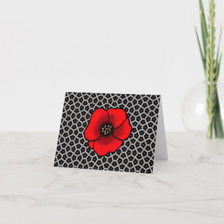 Remerciements Carte de vœux vierge Goth Garden Poppy