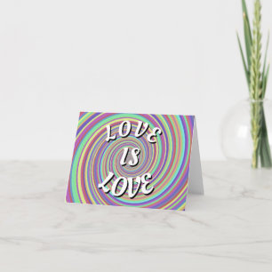 Remerciements Carte de vœux vierge Love Is Love Pride