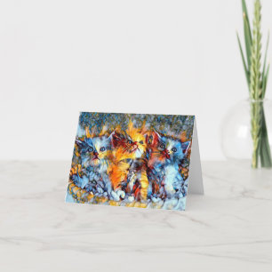 Remerciements Carte de voeux vierge Mosaic Kittens