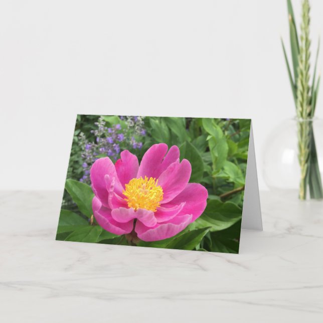Remerciements Carte de vœux vierge Pivoine en arbre (Devant)