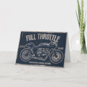 Remerciements Carte de voeux vintage moto