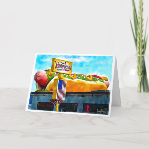 Remerciements Carte de voeux Wienerlicious Hot Dog Landmark