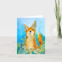 Carte de voeux Winking Fox BLANK