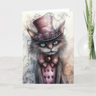 Remerciements Carte de voeux Wonka Cat