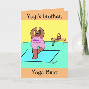 Remerciements Carte de voeux Yoga Bear Namaste